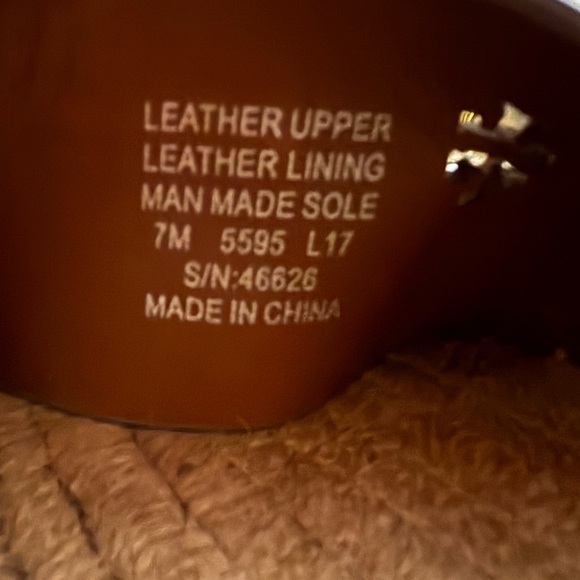 Tory Burch Bima 2 Espadrilles Gold Tan Two Toned Wedge Ankle Wrap Strap Size 7 - Picture 4 of 9